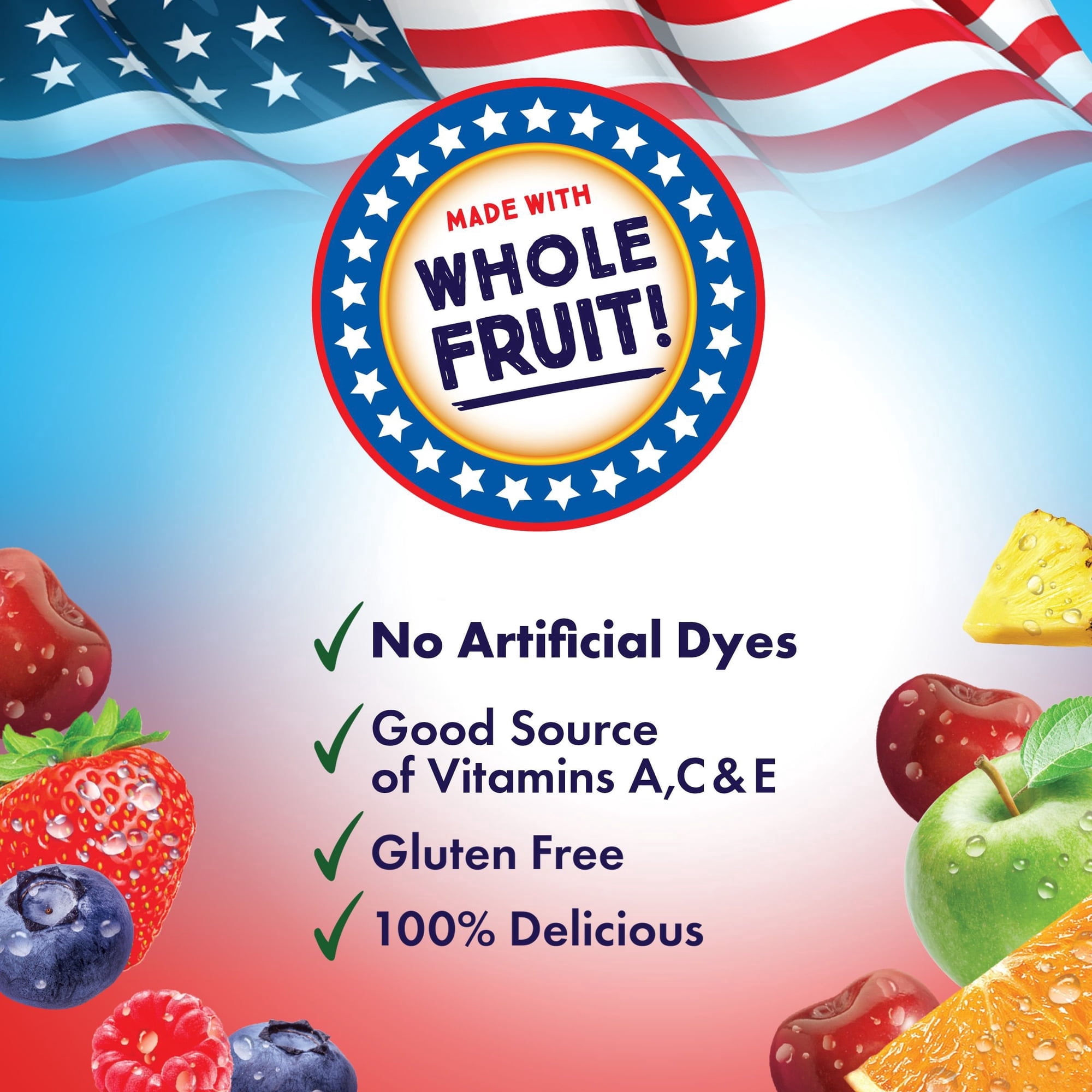Welch's America's 250th Anniversary Fruit Snacks, 0.5 oz., 85 pk.