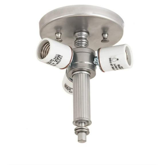 Meyda Lighting 5"W X 7.5"H Brushed Nickel 3 LT Flushmount Hardware 193640