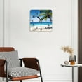 thumbnail image 2 of Square Wall Clock,Beautiful Tropical Beach With White Sand,Silent Non-Ticking Wall Clock Decor for Home Office Kitchen Living Room Bedroom(12inch), 2 of 4