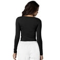 thumbnail image 3 of Adar Underscrubs for Women 3 Pack - Long Sleeve Underscrub Comfort Tee - 2903 - Black - S, 3 of 7
