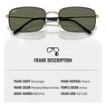 thumbnail image 3 of Ray-Ban RB3746 POLARIZED Rectangle Shaped Sunglasses for Men & Women - Includes Official Rayban Eyewear Kit - Ideal Formal & Casual Wear Sunglasses - G-15 Green Lens, 3 of 7