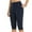 Navy, variant on Ruimatai Women Pants Summer Clearance Women's Knee Length Leggings High Waisted Yoga Workout Exercise Capris For Casual Summer With Pockets