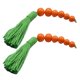 thumbnail image 1 of Orange Wooden Bead Garland with Tassel Pendant for Home Decoration 2 Pieces Easter decor, 1 of 5