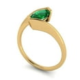 thumbnail image 2 of Solitaire Engagement Ring for Women - 2ct Simulated Emerald in 14K Yellow Gold Promise Ring, 2 of 6