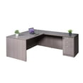 thumbnail image 5 of Boss Office Products 66 Inch Executive L-Shape Corner Desk with Box/Box/File Storage Pedestal, Driftwood, 5 of 6