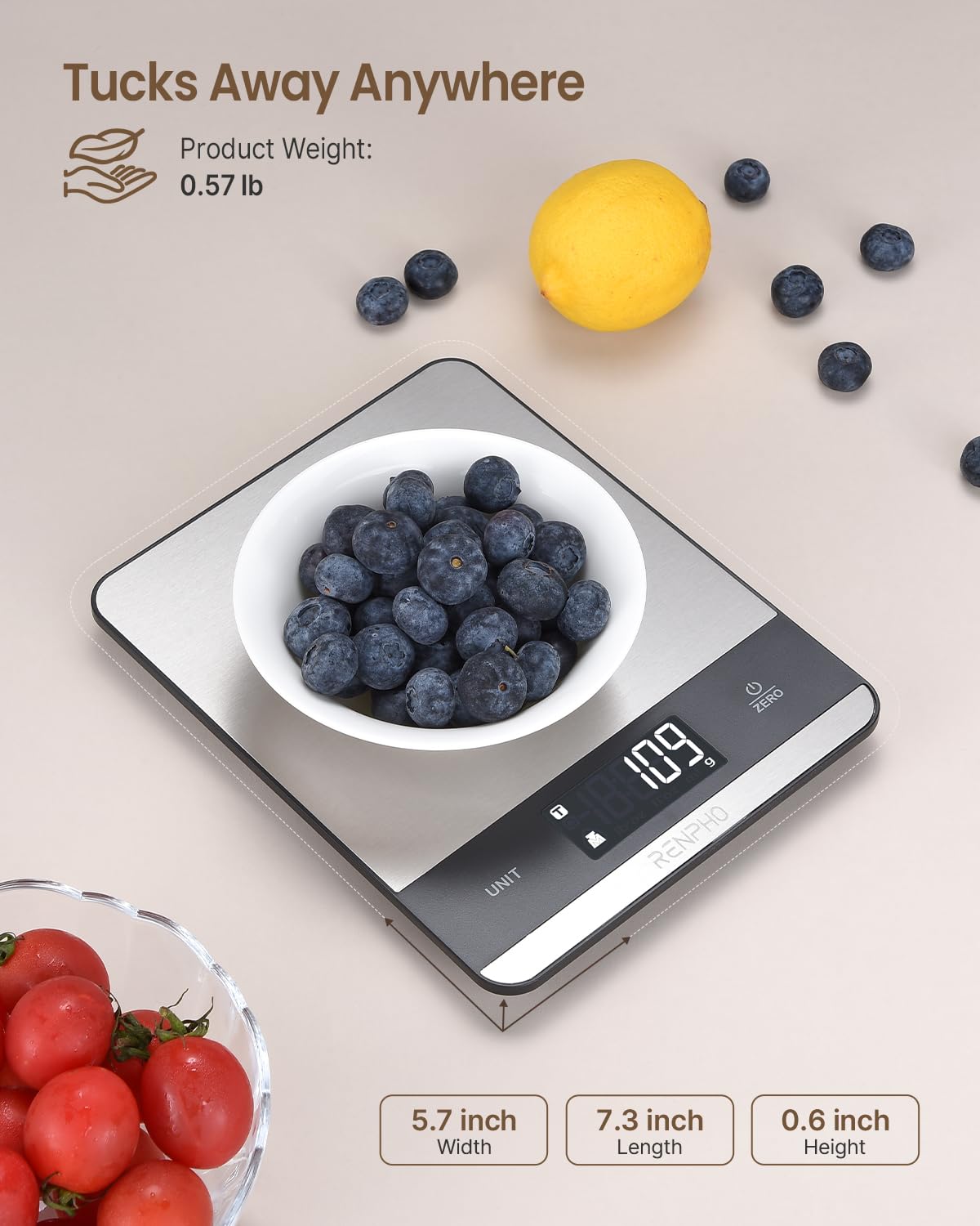 RENPHO Digital Kitchen Food Scale with 7 Measuring Units photo 4