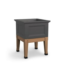 Mayne Fairfield 24" x 24" x 30" Square Graphite Grey Self Watering Elevated Garden Bed Planter