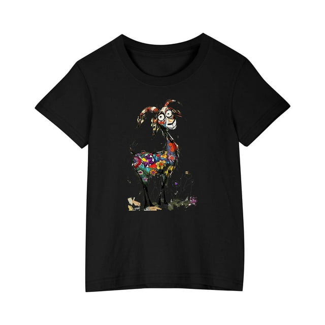 RXIRUCGD 2025 Vêtements d'Été pour Enfants T-shirt Imprimé Mode Mignon Col Rond Manches Courtes