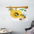thumbnail image 1 of Nursery Tapestry, Branch of Tree with Beehive and Bees Honey Funny Insect Hardworking Mascot, Wall Hanging for Bedroom Living Room Dorm Decor, 60W X 40L Inches, Yellow Brown Green, by Ambesonne, 1 of 2