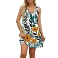 thumbnail image 2 of GXIPO Casual Boho Summer Dresses for Women 2025 Sun Dresses for Women 2025 Vacation Sleeveless Tunic U Neck Tank Dress Plus Size Sun Dresses Hawaiian with Pockets Cyan M, 2 of 6