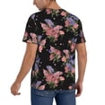 thumbnail image 2 of Hirioo Bouquet for Men's Baseball T-shirt Shirts Short Sleeve Casual Summer Button Stretch T Shirts,Size S-4XL-3X-Large, 2 of 7