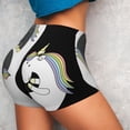 thumbnail image 3 of Picia Unicorn in Yoga Printed Workout Shorts for Women Seamless Scrunch Butt Lifting High Waisted Yoga Gym Booty Running Moisture-wicking Short Pants-Medium, 3 of 9