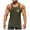 Army Green, variant on Cotton Workout Shirts Men Big and Tall Stringer Tank Tops Y Back Sleeveless Gym Muscle T-Shirts Casual Floral Print Athletic Tank Top White 3XL