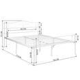 thumbnail image 2 of SEGMART Full-Size Metal Bed Frame with Headboard and Footboard, Mattress Foundation w/10 Legs, Noise-Free/ No Box Spring Needed, Easy assembly, Metal Bed for Guest Room or Bedroom, 220lbs, 2 of 9