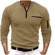 thumbnail image 2 of pstuiky Camiseta de manga larga con cremallera 3/4 para hombre, con cremallera en el brazo, camiseta deportiva de manga larga a rayas para hombre, 2 of 6