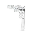 thumbnail image 3 of ANGARA Lab Grown Scattered Diamond Princess Tiara Ring for Women in 925 Sterling Silver (Size-4mm| Color-F-G| Clarity-VS) | Anniversary, Jewelry Gift for Women | Lab-Grown Diamond Ring, 3 of 4