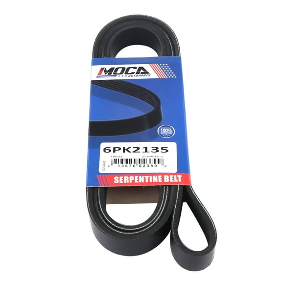 MOCA AUTOPARTS 6PK2135 Serpentine Belt Fit for 2007-2013 Acura MDX 3.7L & 2004-2008 Acura TL 3.2L & 2005-2012 Honda Odyssey 3.5L & 2005-2006 Mercury Mariner 3.0L