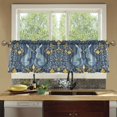 thumbnail image 4 of Yayeee Kitchen Curtains Tier Set of 2 Light Filtering 57"x24" Over Sink Window Panels, Yellow Forest Pattern, 4 of 7