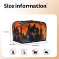 thumbnail image 4 of Toaster Covers 2 Slice, Halloween Flame Castle Ghost A Waterproof Bread Machine Cover Fits for Standard 2 Slice Toasters, Home Decor Toaster Protection with Hanging Rope, 4 of 7