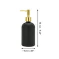 thumbnail image 4 of Unique Bargains 1 Pc Reusable Cylinder Frosted Soap Dispenser 13.53oz Black Gold Tone, 4 of 6