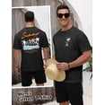 thumbnail image 3 of Camiseta de manga corta de verano para hombre 100% algodón gráfico suelto, 3 of 7