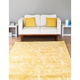 thumbnail image 4 of Unique Loom Rabat Shag Collection Area Rug - Tribal (8' x 10' Rectangle Yellow/Ivory), 4 of 6