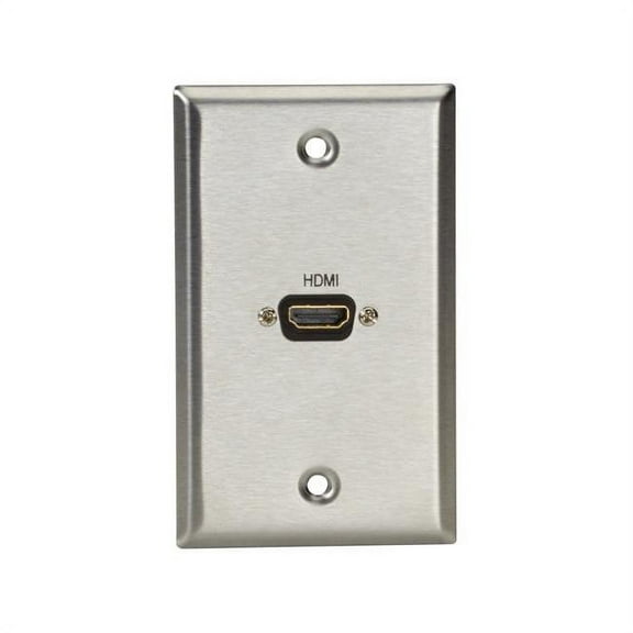 Av Stainless Wallplate, Single Gang, 1