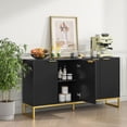 thumbnail image 7 of Fiogmub Fluted sideboards and buffets, Black fluted cabinet, Accent Cabinet Adjustable Shelves, 7 of 7