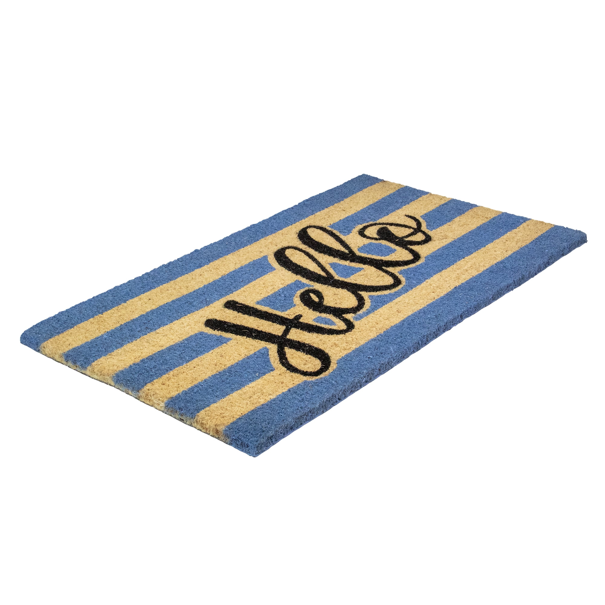 Northlight Natural Coir "Hello" Outdoor Rectangular Doormat 18" x 30"