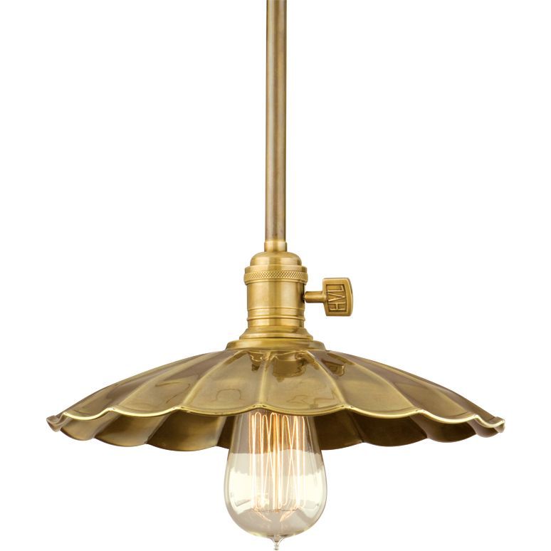 Hudson Valley Heirloom 1 Light Pendant in Aged Brass 9001AGBMS3