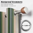 thumbnail image 6 of Outdoor Curtains for Patio Waterproof, Green Brown Striped Windproof Pravicy Outside Porch Blackout Curtain, Modern Stripes Art Farmhouse Sun Blocking Grommets Curtains for Cabana 2 Panels 54"x95", 6 of 9