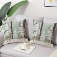thumbnail image 2 of Winter Landscape Deer Trees Snow Throw Pillow Covers 18 x 18 Inches Linen Christmas Decoration Cushion Case for Sofa Couch Set of 2, 2 of 2