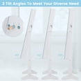 thumbnail image 6 of Giantex Full Length Dressing Mirror Jewelry Cabinet, Large Capacity Freestanding Lockable Jewelry Armoire, White, 6 of 9