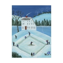 Trademark Fine Art 'Snow Ball Baseball' Canvas Art by Cheryl Bartley