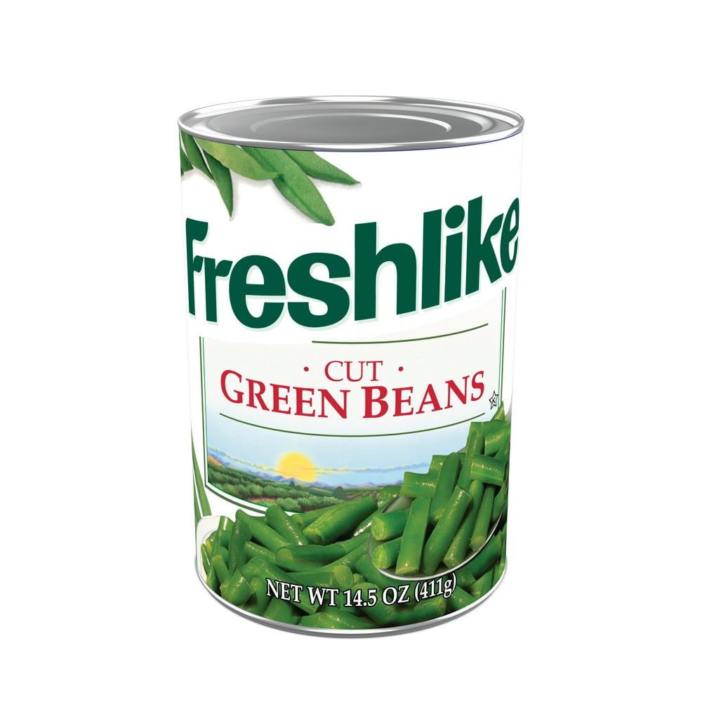 Freshlike Cut Green Beans, Canned Vegetables, 14 oz