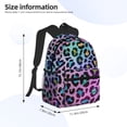 thumbnail image 4 of Lsque Rainbow Animal Skin Classic Casual Backpack - Large Capacity Water-Resistant Backpack for School, Work, Travel, and Outdoor Activities, 4 of 8