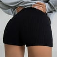 thumbnail image 3 of OSOLU Women's Fitness High Waist Lifting Tight Thin Pants Sports Hot Pants Anti Stray Yoga Pants Workout Stretchy Running Tummy Control Joggers Bottoms Black M, 3 of 8