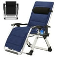 thumbnail image 1 of FICISOG Zero Gravity Chair, with Removable Cushion,Suitable For Indoor And Outdoor Use, with Cup Holder Folding Zero Gravity Chair,Blue, 1 of 11