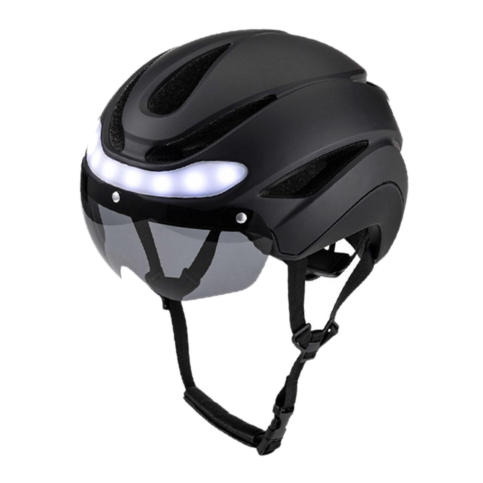 Baoblaze Bike Helmet with Light Shockproof Adjustable Chin Strap Breathable Sports Helmet for Adult for Climbing Biking Inline Skating Black