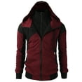 thumbnail image 2 of H2H Mens Casual Slim Fit Zip-up Hoodie Active Zip-up Jackets with Pockets (KMOHOL076), 2 of 6