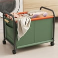 thumbnail image 3 of Toy Organizer With Wheels, Extra Large Toy Box Toy Chest Storage Organizer With Handle, Oxford Cloth Toy Boxes for Living Room Area, Nursery, Bedroom, Playroom, Green, 3 of 6