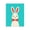 Rabbit Bowtie Turquoise, variant on Stupell Industries Rabbit & Bowtie on Turquoise Animals Painting Wrapped Canvas Art Print Wall Art, 16 x 20