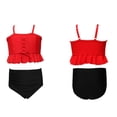 thumbnail image 4 of UngA Cute Swimsuits for Girls Bikini 2 Piece Swimsuit Ruffle Swim Suit Beach Bathing Suits for Girls Swimwear 3-14 Years,Watermelon Red, 4 of 9