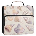 thumbnail image 5 of FORMRS Zipper Binder with Shoulder Strap 2-inch Ring 500 Sheet Capacity File Bag, Orange Watercolor Seashells, 5 of 5