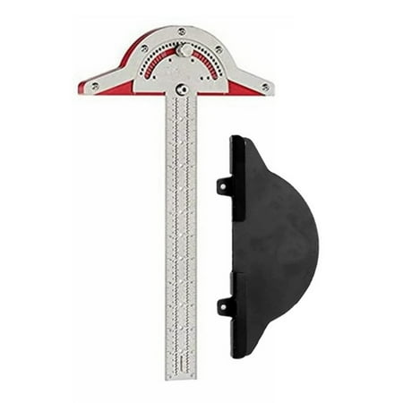 

T-Type Woodworkers Edge Ruler Protractor Woodworking Ruler Angle Measure Marking Carpentry Layout Carpenter Tools-10Inch