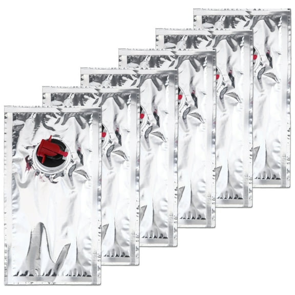 LELE LIFE 6Pcs 1L/34oz Refillable Wine Bag with Spout, Leakproof Wine Bladder Dispenser Wine Pouch, Alcohol Drink Pouches Secret Plastic Flask