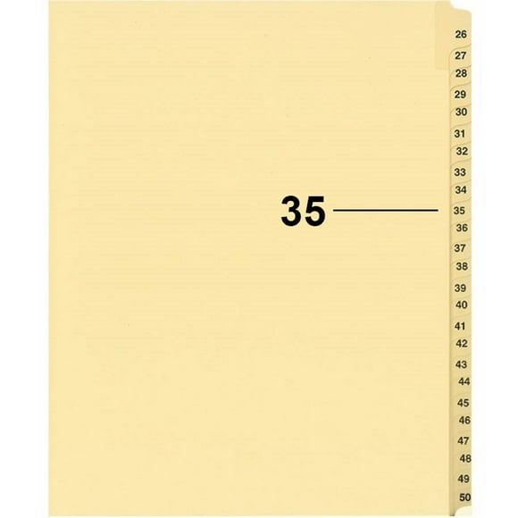 Davisgroup B1125-35 Index Numérique Individuel pour Contentieux 35- 1 Chacun