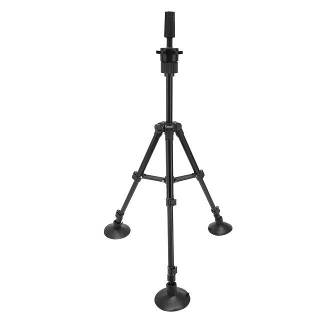 Support de Tête de Perruque, Support de Tête de Perruque Portable Réglable en Alliage d'Aluminium Noir pour Pratique d'Enseignement pour Salon de Beauté