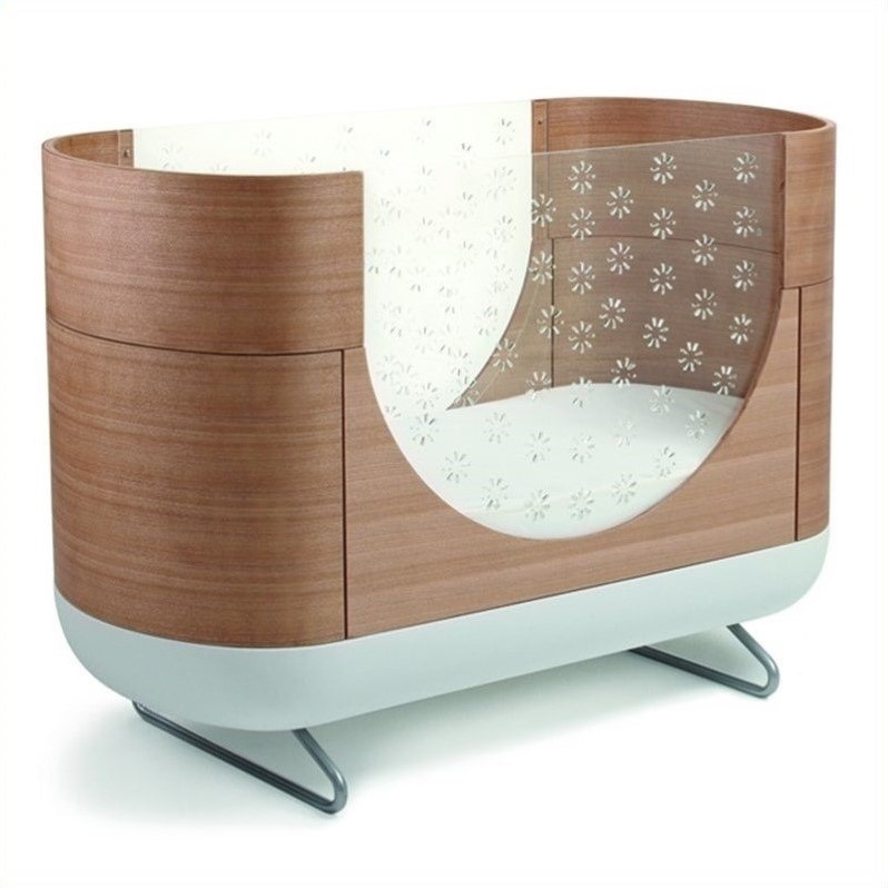 Ubabub Cocoon Shaped Pod Crib in Natural Brown