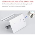 thumbnail image 4 of Portarrollos de papel higiénico, acero inoxidable SUS 304, cromo pulido, moderno portarrollos de papel higiénico con estante para teléfono, accesorio de cocina para baño F928-03B brillar Electrónica, 4 of 5